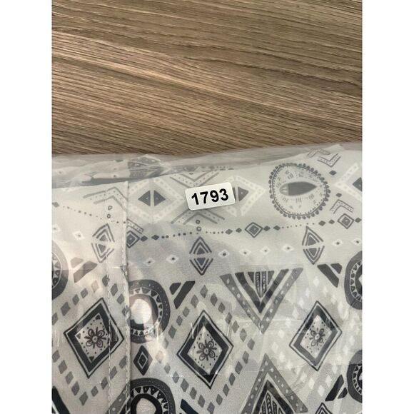 Rip Skirt Hawaii Wrap Skirt L Aztec Tribal Gray Stretch Unlined Mini Swim - Picture 10 of 10